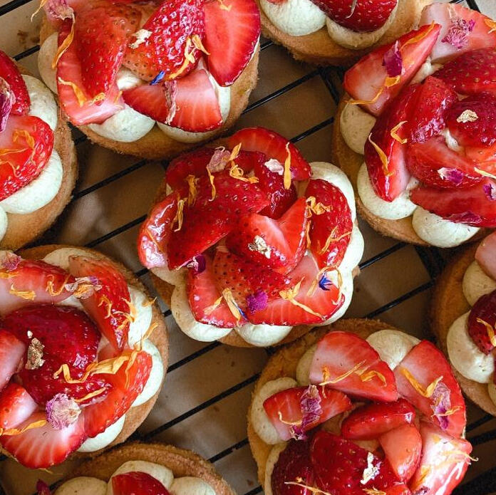 Strawberry Pistachio Tart